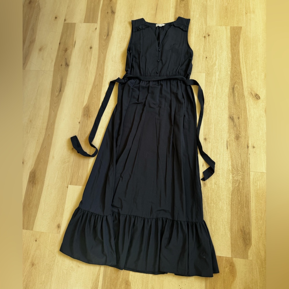 Molly Bracken Navy Maxi Dress with Belt